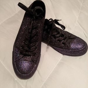 Purple Glitter Converse